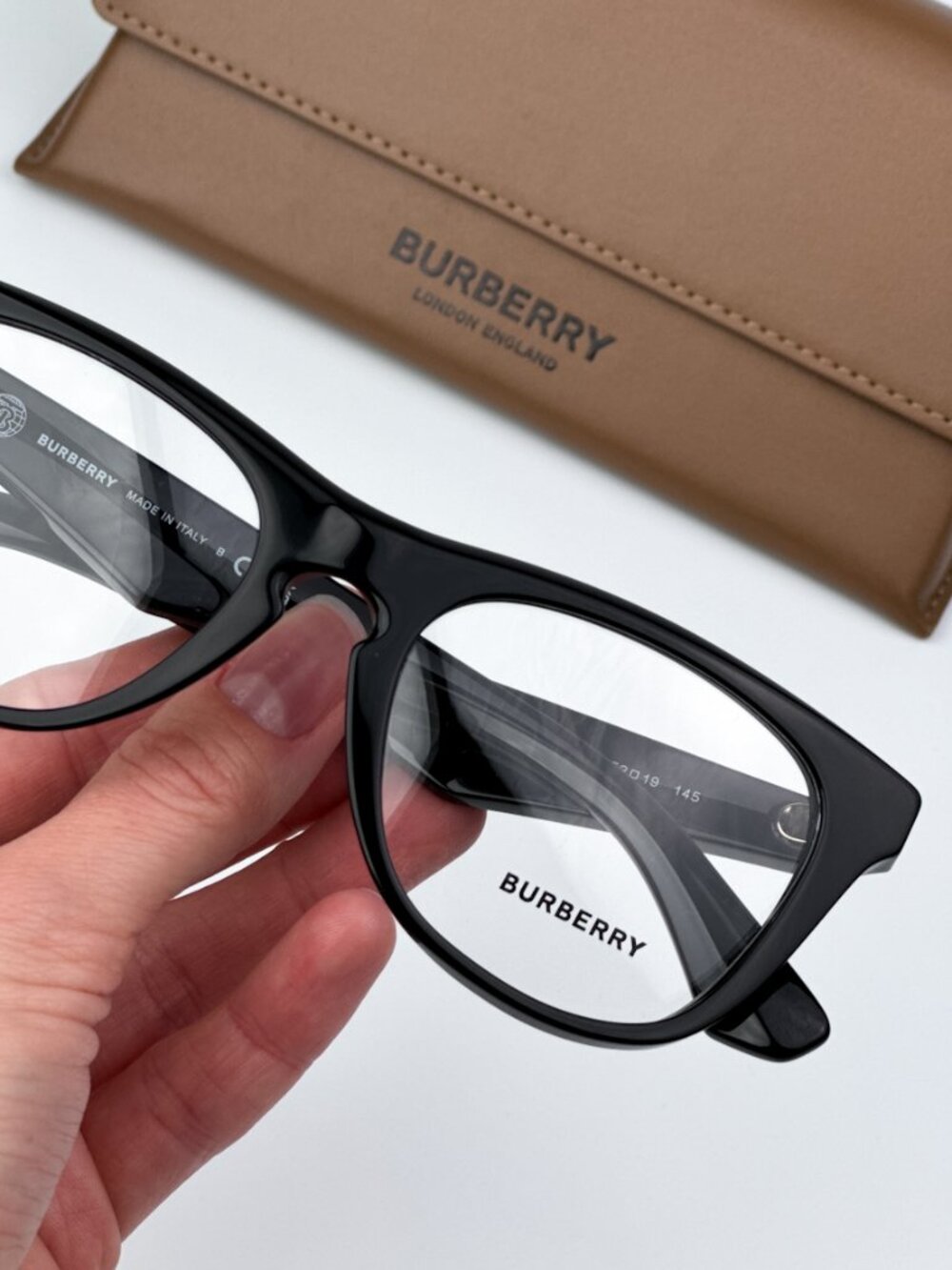 BURBERRY BE2409 3001 BLACK SQUARE EYEGLASSES